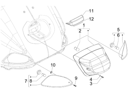 Εικόνα της ΦΑΝΟΣ ΠΙΣΩ VESPA LX-LXV 125 E3-6392816
