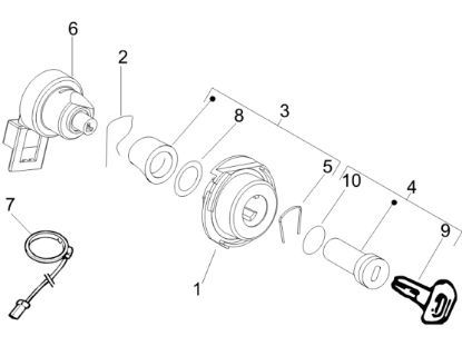 Εικόνα της ΒΑΣΗ ΚΛΕΙΔ ΟΝ-OFF SCOOTER 100<>150 4T 3-1B002609R