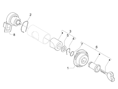 Εικόνα της ΒΑΣΗ ΚΛΕΙΔ ΟΝ-OFF SCOOTER 100<>150 4T 3-1B002609R