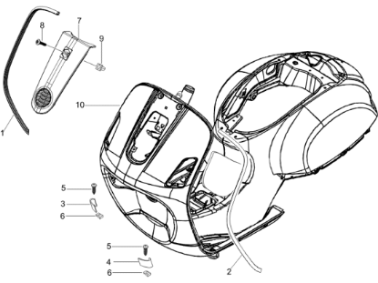 Εικόνα της ΜΟΥΤΣΟΥΝΑ VESPA LX MY09 ΚΟΚΚΙΝΗ 894-65596400R7