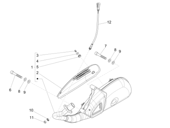 Εικόνα της ΕΞΑΤΜΙΣΗ VESPA LX-S 125-150 4T 3V MY12-B0164585