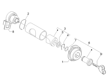 Εικόνα της ΒΑΣΗ ΚΛΕΙΔ ΟΝ-OFF SCOOTER 100<>150 4T 3-1B002609R