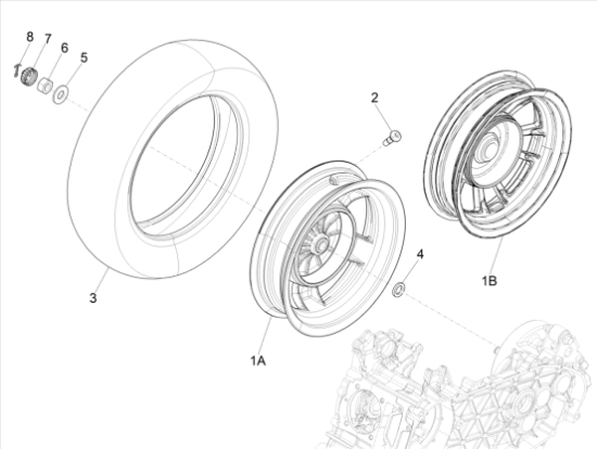 Εικόνα της ΤΡΟΧΟΣ ΠΙΣΩ VESPA PRIMAVERA Yacht club-5A001557