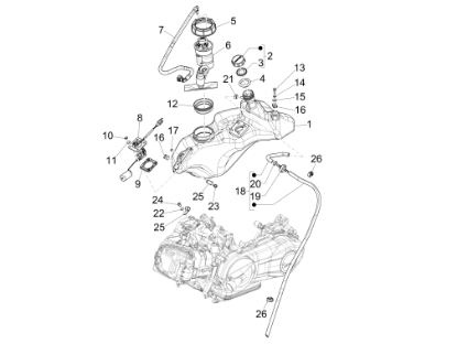 Εικόνα της ΤΕΠΟΖΙΤΟ ΒΕΝΖ VESPA PRIMAVERA (FI.SE.M.)-1B005534