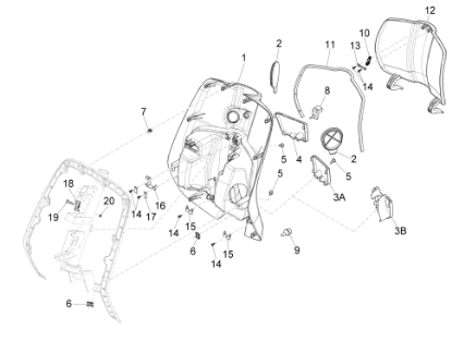 Εικόνα της ΝΤΟΥΛΑΠΙ VESPA PRIMAVERA-SPRINT ΚΙΤΡ 96-1B003620500L5