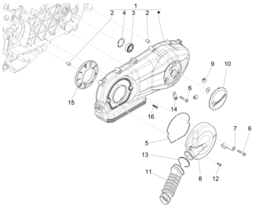 Εικόνα της ΚΑΠΑΚΙ ΚΙΝΗΤΗΡΑ VESPA SPRINT 125 3V MY14-1A0019435