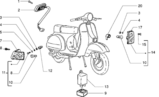 Εικόνα της ΦΛΑΣΕΡ VESPA ARCOBALENO ΣΤΡ==>>129994-164356