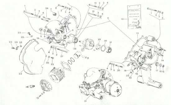 Εικόνα της ΣΕΤ ΦΛΑΝΤΖΕΣ VESPA ΡΚ 50ΧL-FL-154616