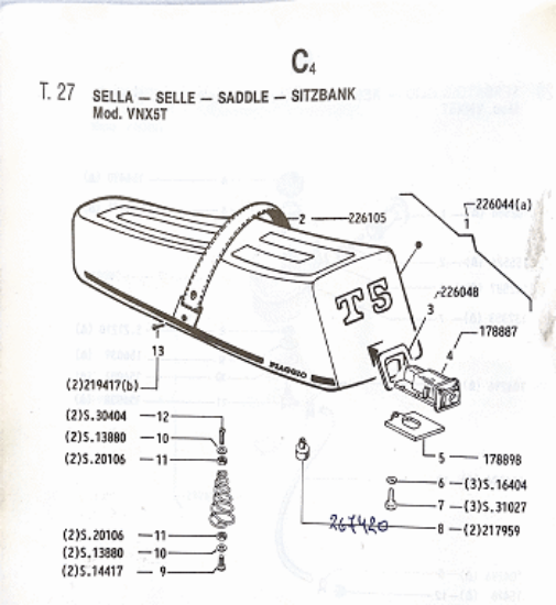 Εικόνα της ΛΑΜΑΚΙ ΚΛΕΙΔΑΡΙΑΣ ΣΕΛΛΑΣ VESPA PXE-178898