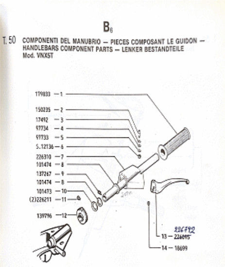 Εικόνα της ΡΟΔΕΛΑ ΜΑΝΕΤΑΣ SCOOTER-VESPA#6,55x14x0,2-620695